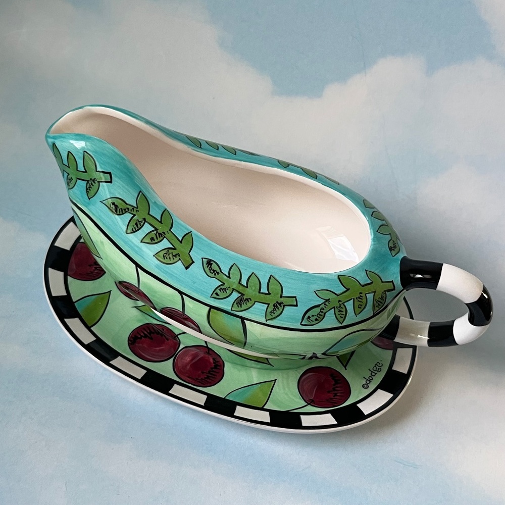 URSULA DODGE Harvest Collection for SIGNATURE Ceramic Gravy Boat & Plate